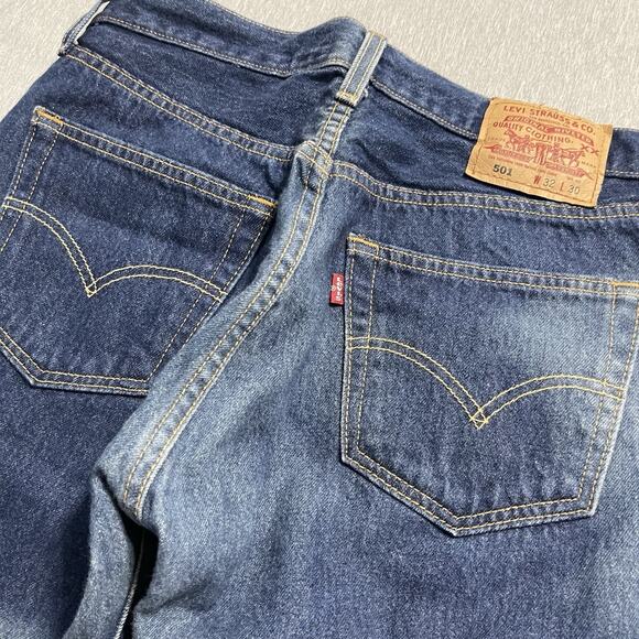 Vintage Levis 501-0115 Button Fly Jeans 32x30 Waist 31 Y2K Grunge 2002 Western - Picture 3 of 8
